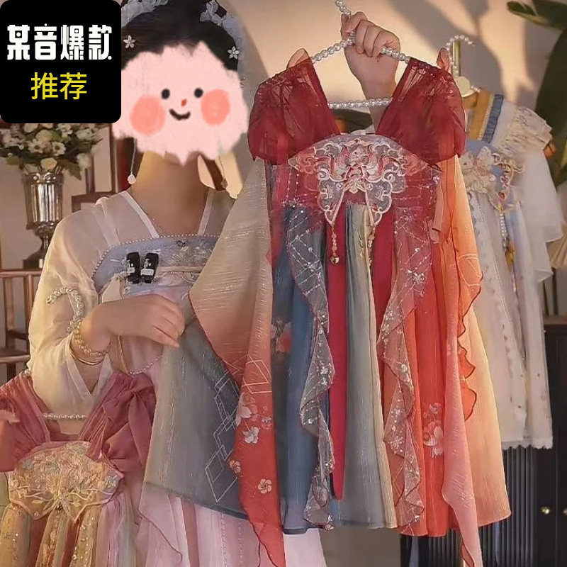 汉服女童2024新款夏季薄款公主裙
