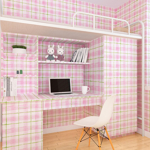 大学生宿舍墙纸自粘儿童房幼儿B园壁纸男女孩Q寝室卡通桌面贴纸画