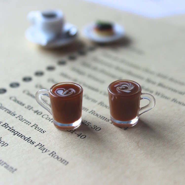 dollhouse娃娃屋bjd微缩模型ob11迷你食玩拉花咖啡洋娃娃创意玩具