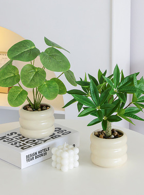发财树仿真绿植盆栽摆件客厅茶几桌面家居装饰仿生假花植物盆景