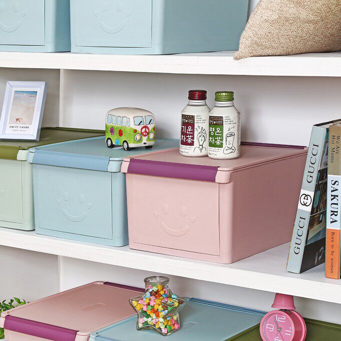 双开盖 顶盖可取零食玩具收纳箱 办公文具整理储物盒衣柜分类叠加