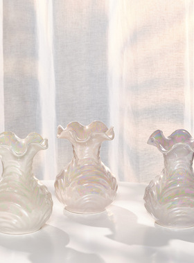 ins轻奢梦幻北欧陶瓷鲜花水培花瓶装饰干花客厅家居插花摆件