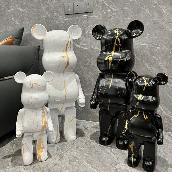 轻奢网红熊存钱罐客厅大摆件现代暴力熊玄关电视柜落地装饰乔迁品