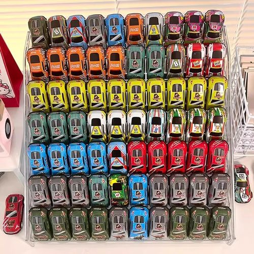 合金模型小汽车展示架1:64风火轮多美卡阶梯透明收纳盒多层置物架