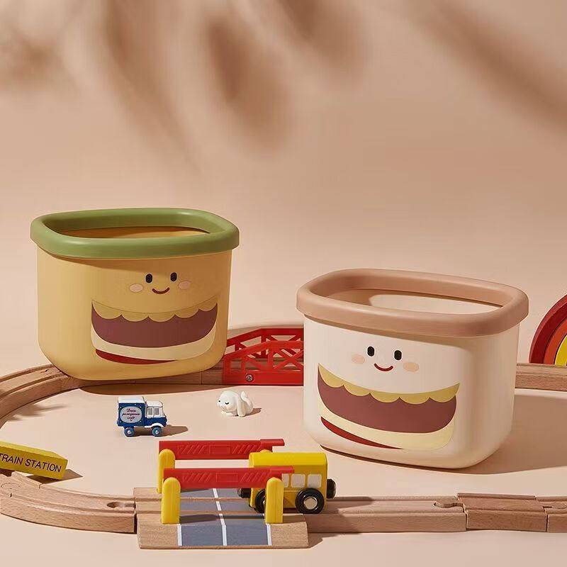 新款汉堡造型收纳桶家用桌面杂物垃圾桶文具收纳盒子