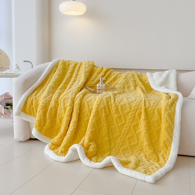 2025冬季新款菱形格塔芙绒云貂绒羊羔绒毛毯加厚保暖毯子,床上用品,休闲毯/毛毯/绒毯,淘宝优惠券,粉丝福利购,淘宝优惠卷