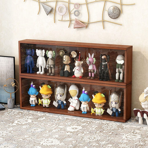 labubu手办盲盒收纳展示柜寝室桌面收纳盒泡泡玛特玩偶柜popmart