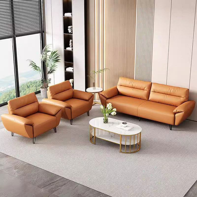 办公室沙发茶几组合简约现代商务接待室会客区轻奢真皮三人位沙发,商业/办公家具,商用休闲沙发,淘宝优惠券,粉丝福利购,淘宝优惠卷