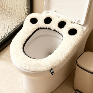 可爱熊掌卡通熊掌马桶坐垫四季 马桶坐垫 通用坐便器垫子家用粘贴式