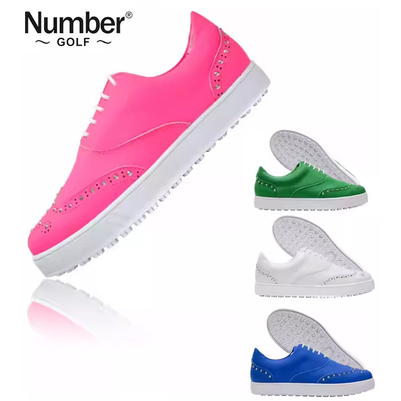 Number 高尔夫女士鞋舒适休闲运动防滑golf球鞋无钉训练球鞋