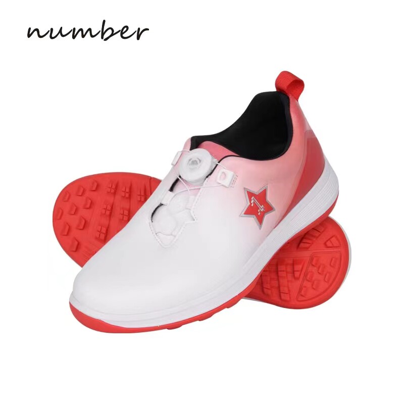 Number高尔夫球鞋儿童青少年休闲运动球鞋无钉防滑耐磨golf童鞋