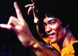 健身海报李小龙酒吧复古老电影明星海报学校宿舍励志装 饰画3109C