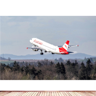 飞机民航客机海报寝室房间咖啡馆墙纸卧室酒吧装 饰挂画客厅贴画4
