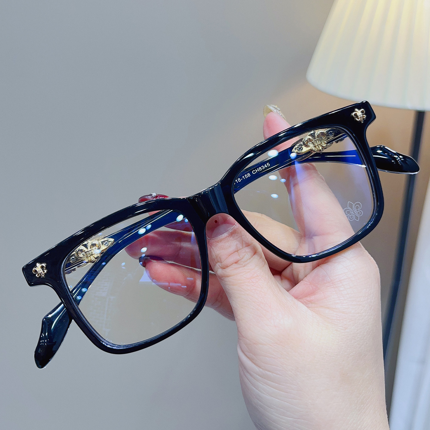 复古方形大框防蓝光眼镜框架男女百搭板材护目黑色素颜大框配近视