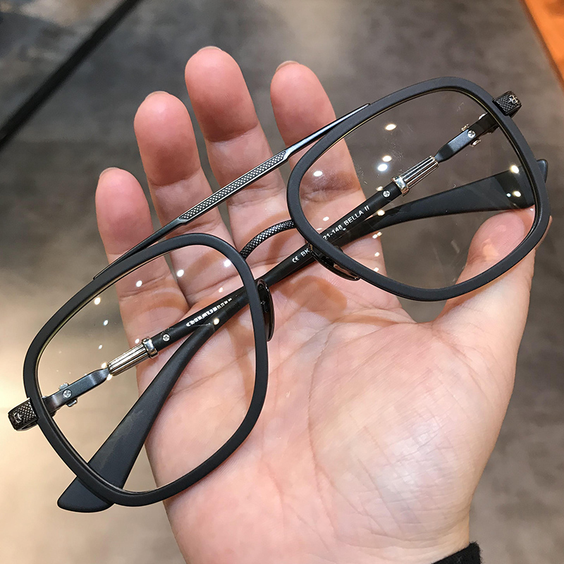 个性双梁大脸加宽配近视眼镜