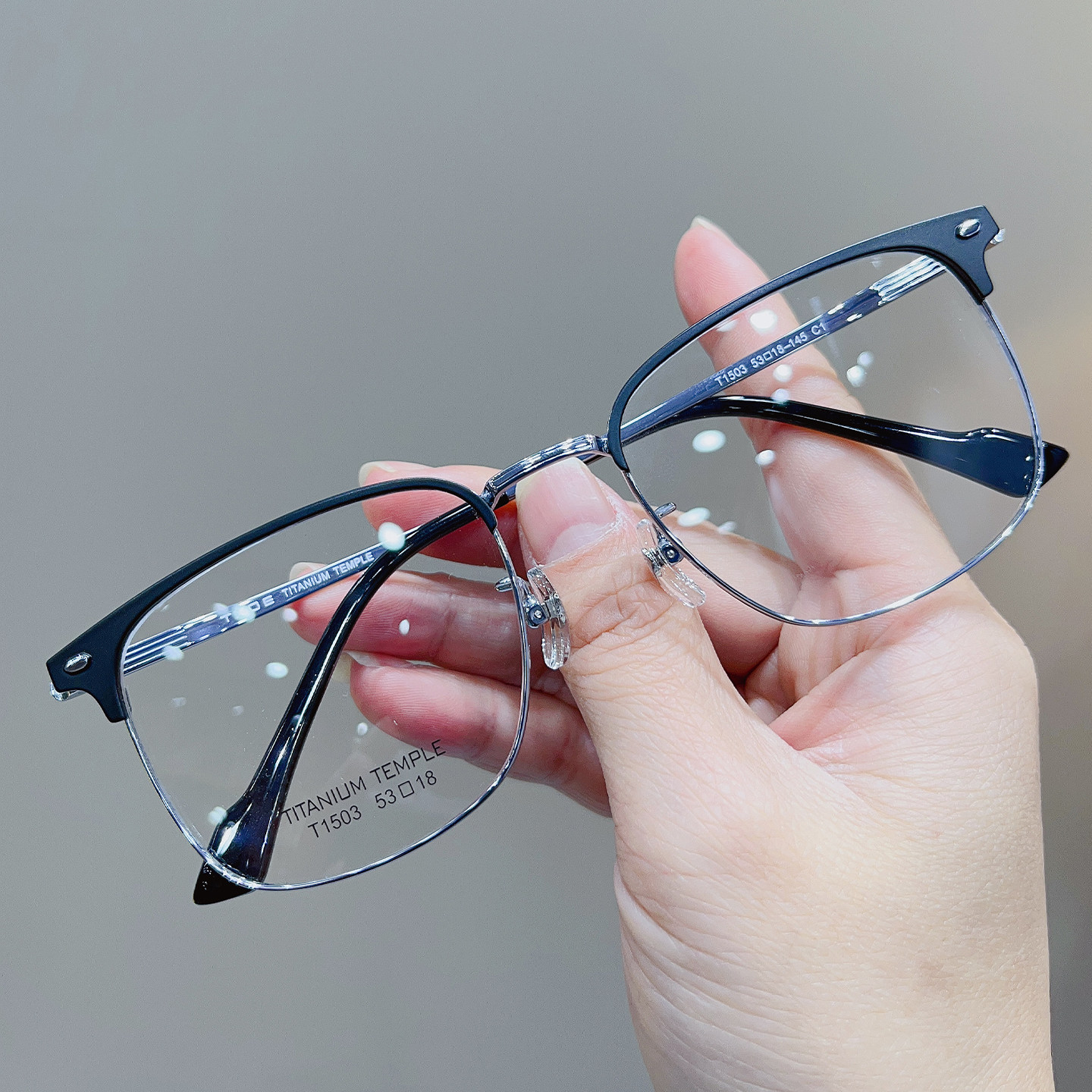 时尚百搭商务大框配近视变色镜