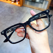 简丹萝心潮百搭透明眼镜框男女复古板材大框全框防蓝光配近视镜架