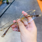 简丹萝心潮百搭超轻钛架眼镜框时尚 半框防蓝光配近视平光眼镜框架