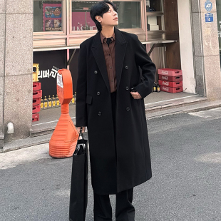 男士 大衣男款 高级感毛呢大衣韩版 中长款 风衣外套男英伦风 秋冬新款