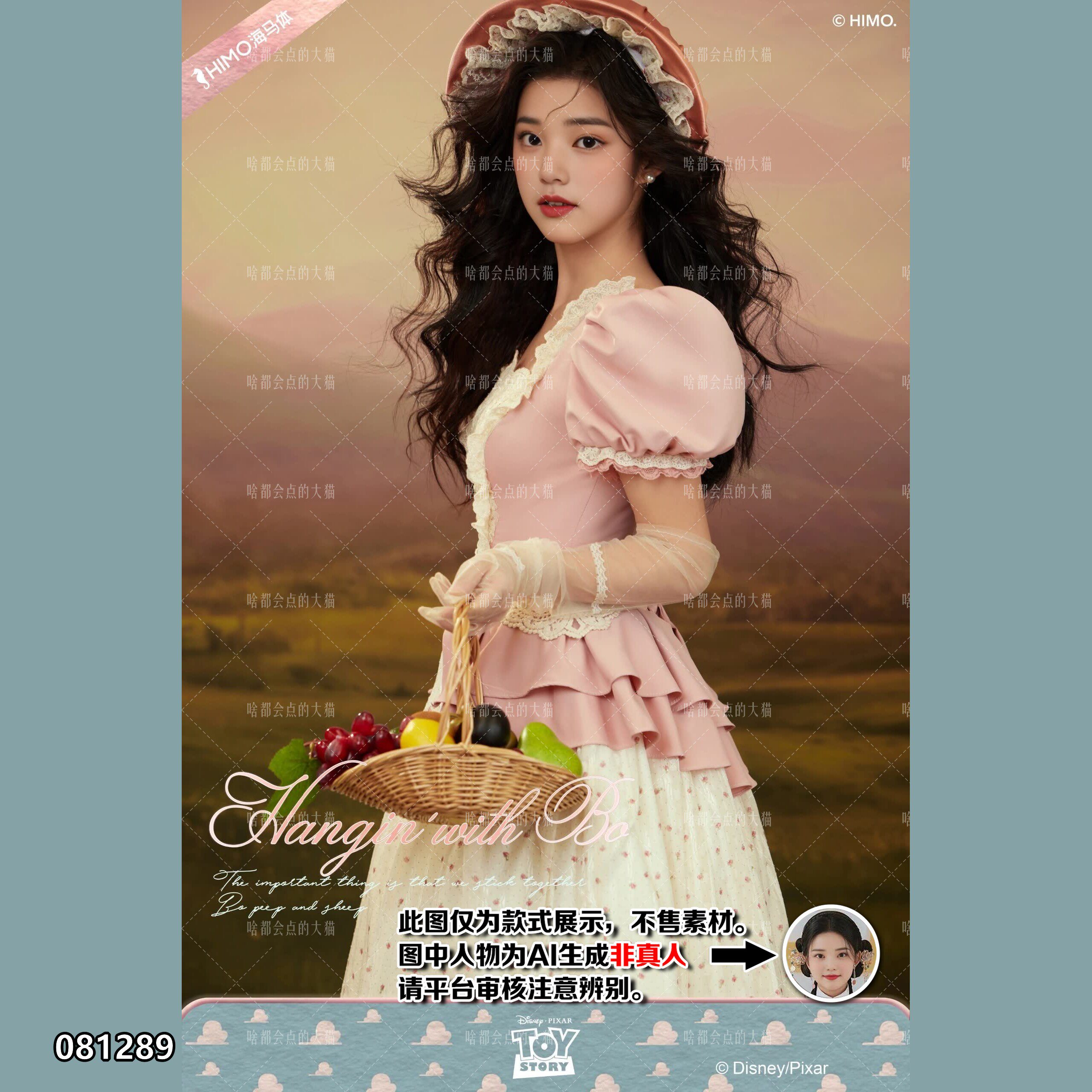 迪士尼皮克斯牧羊女海马体女生数字ai写真照片设计不售素材