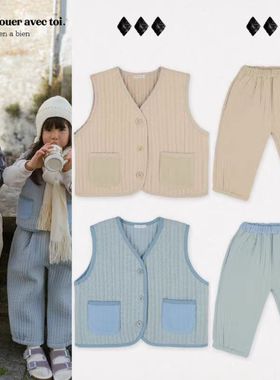 韩国童装 Bien a Bien儿童保暖棉背心夹棉裤子 haha童装