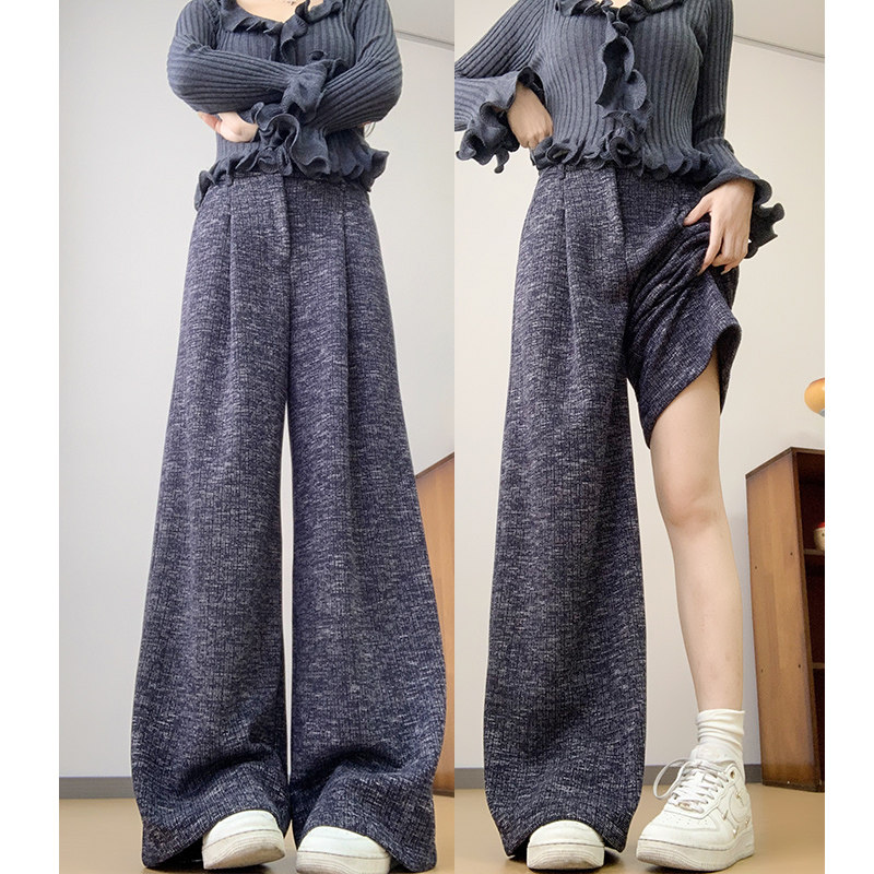 阔腿裤女秋季2025新款高腰显瘦宽松垂感拖地休闲直筒小个子西装裤