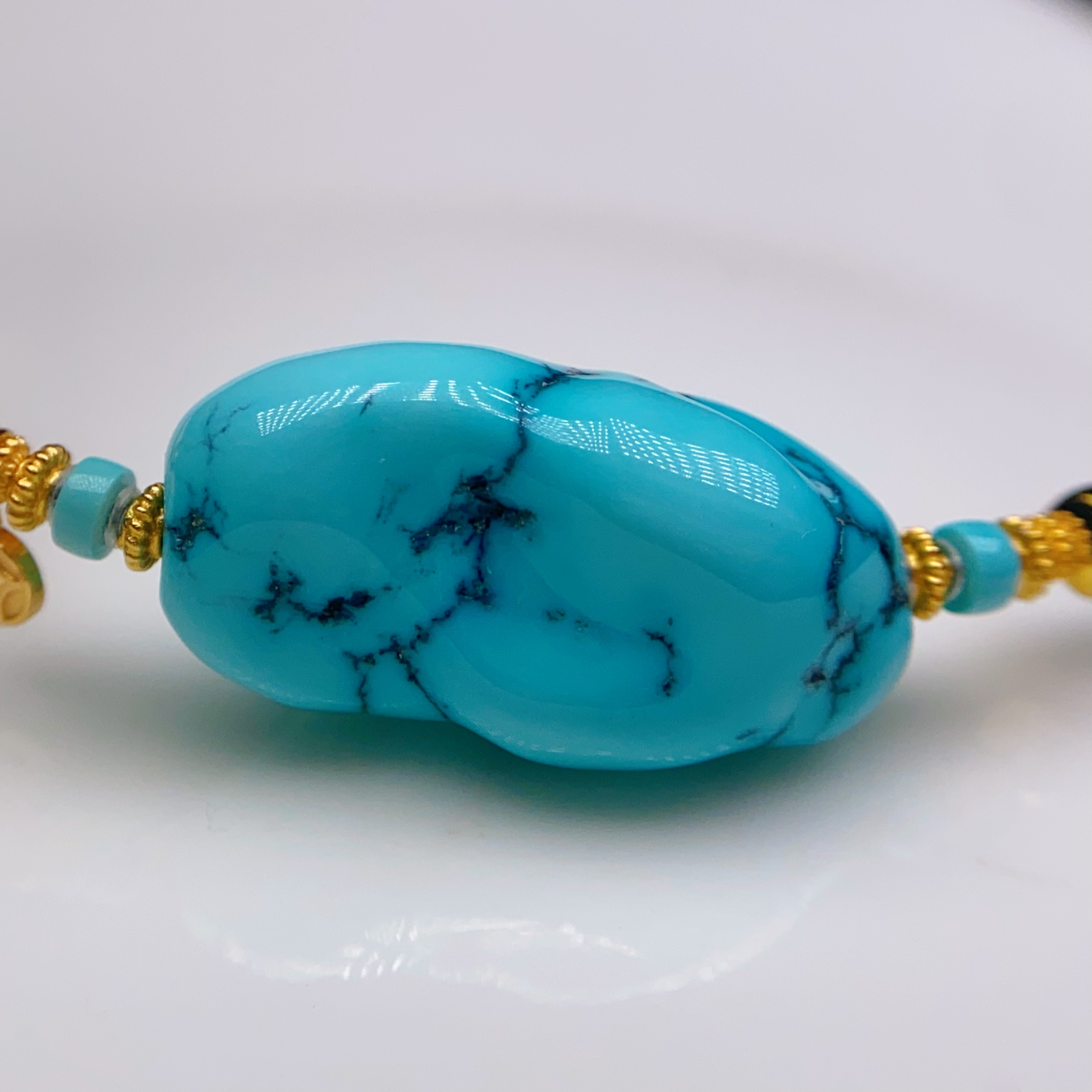 湖北十堰天然原矿高瓷绿松石随形配珠吊坠随形籽毛料DIY配饰挂件