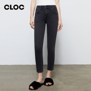 型牛仔裤 HUMANITY中腰水洗黑修身 ELSA裤 女COH 直筒裤 CITIZENS