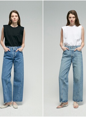 [CLOC]AGOLDE宽松扭缝全长直筒牛仔裤女春季A268-1371/A268-1206