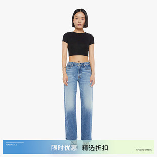 DENIM小个子推荐 MOTHER 高腰直筒牛仔裤 女P1438 IMW 1296 CLOC