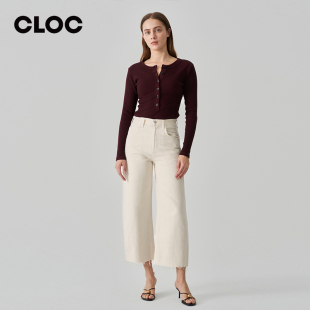 新品 女阔腿2117 CITIZENS HUMANITY白色九分弯刀牛仔裤 1248