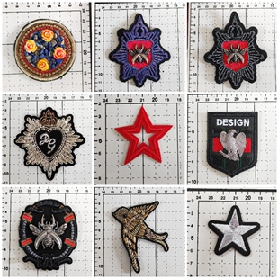 3D手工钉珠标布贴衣服补丁贴羽绒服时尚 子补丁 百搭图案破洞牛仔裤