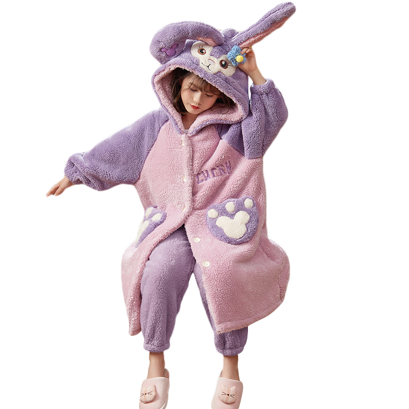女童珊瑚绒冬季睡衣家居服