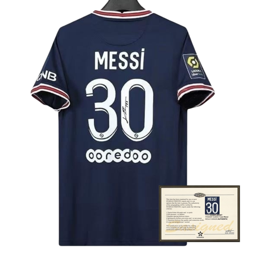 2122 Paris  messi  printed signed football jerseys shirt