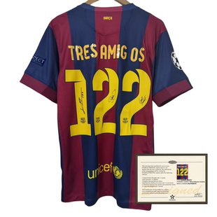 1415messi neymar suarez football jersey printed signature