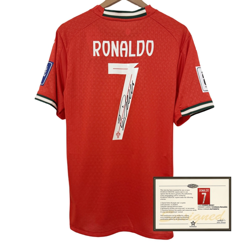 2526Portuguese Ronaldo football printed signed  jersey shirt