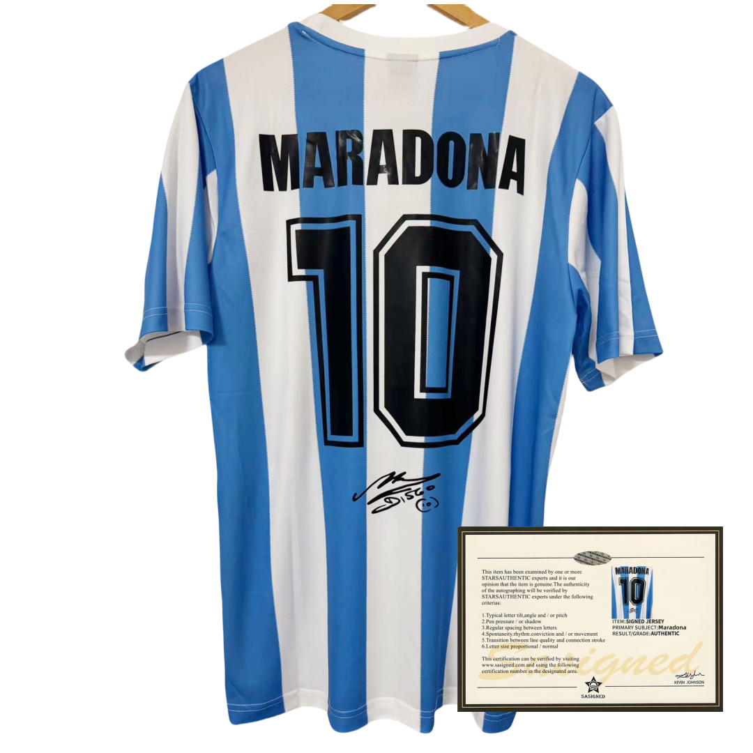 1986Maradona printed jersey retro signature shirt