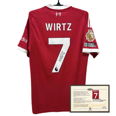 25-26 LFC Wirtz soccer shirt jersey printed signature