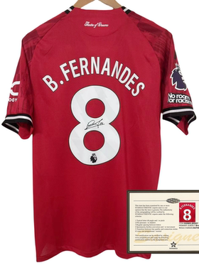 25-26 Bruno Fernandes soccer shirt jersey printed signature