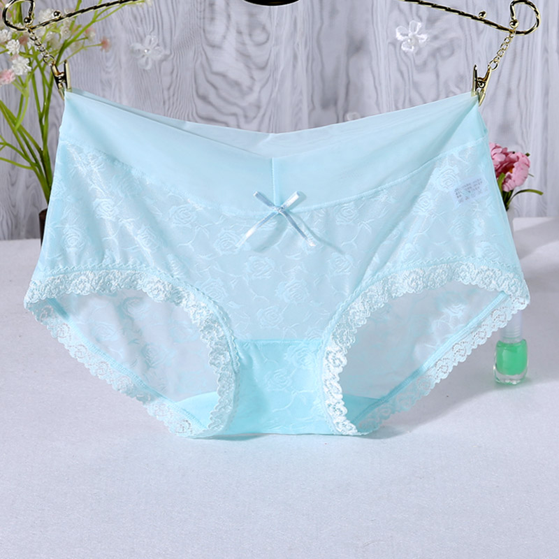 彩田中低腰黑色性感纯棉档平角裤