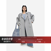 Luxury HONORE古月 Quiet 轻盈挺阔肌理感气质通勤双排扣风衣外