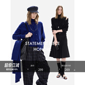 微高领背心 休闲外套 大披肩 精纺满天星空针织套装 HONORE古月