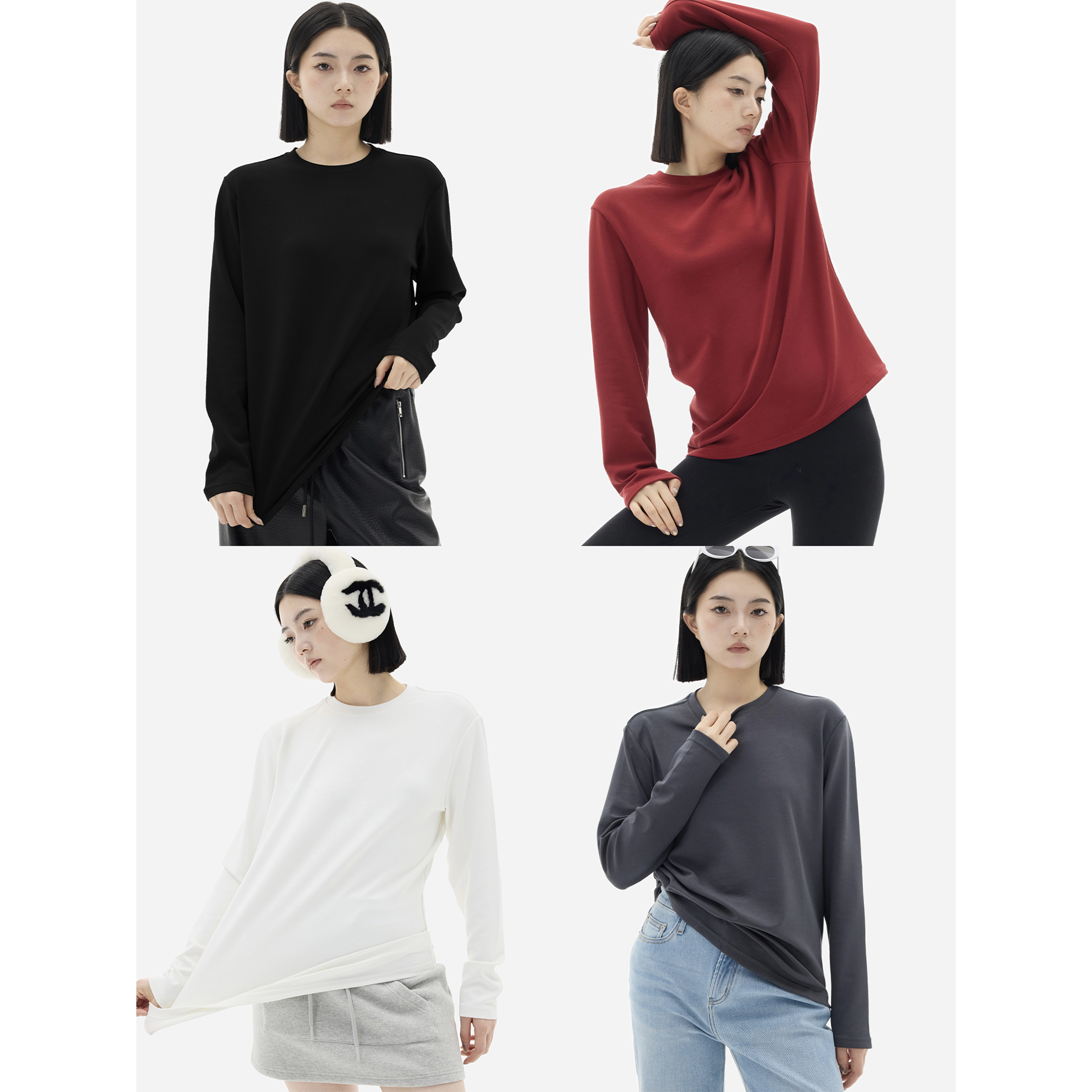 HONORE古月天丝热特姆内里打底衫