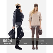 感瑜伽裤 HONORE古月 薄绒磨毛简约时尚 九分鲨鱼皮 3Dleggings