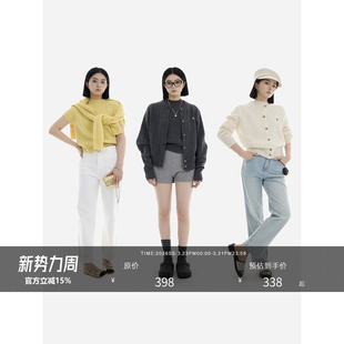 套头针织 羊毛麻花毛衣开衫 HONORE古月 办公室bella