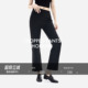 加绒高腰打底裤 高密高弹七分微喇 3D打底烟管裤 HONORE古月