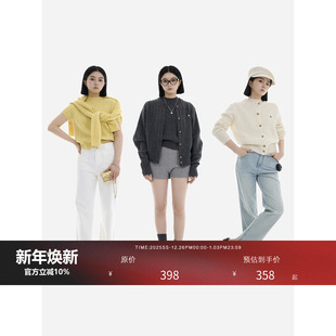 套头针织 羊绒麻花毛衣开衫 HONORE古月 办公室bella