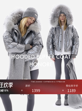 HONORE古月 原创重工 真毛领三星95绒工装派克羽绒服