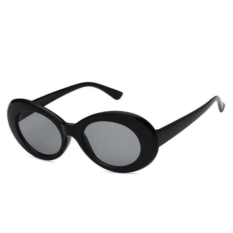 2025新款椭圆形明星同款嘻哈墨镜女潮人个性复古小脸太阳镜蛤蟆镜