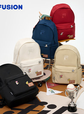 FILA FUSIONFila情侣书包新款揹包旅游轻便双肩包大容量电脑包男